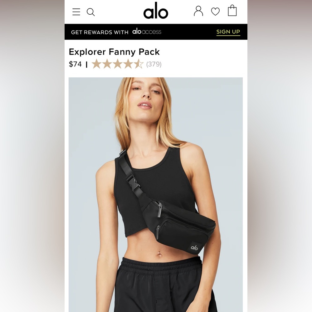 Alo Yoga explorer fanny pack brand new with tags